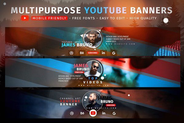 Creative MultiPurpose YouTube Banner | Youtube banners, Youtube banner  template, Banner