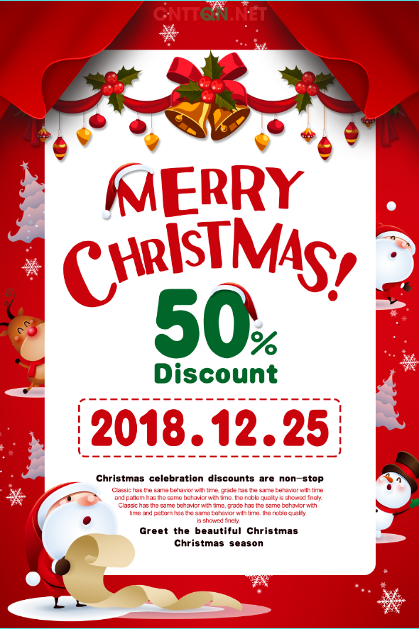 PSD] Poster giảm giá mùa giáng sinh đẹp | Diễn đàn chia sẻ file thiết kế đồ họa miễn phí