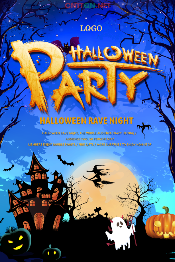 Thiết kế Poster lễ hội ma Halloween Party file PSD | Diễn đàn chia sẻ file thiết kế đồ họa miễn phí