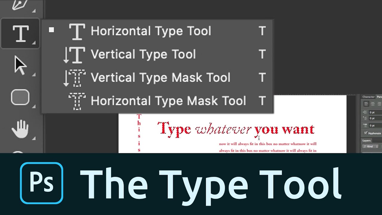 How to use the Type Tool in Photoshop